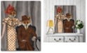Courtside Market Fox Couple 1930s Gallery-Wrapped Canvas Wall Art - 16" x 20"